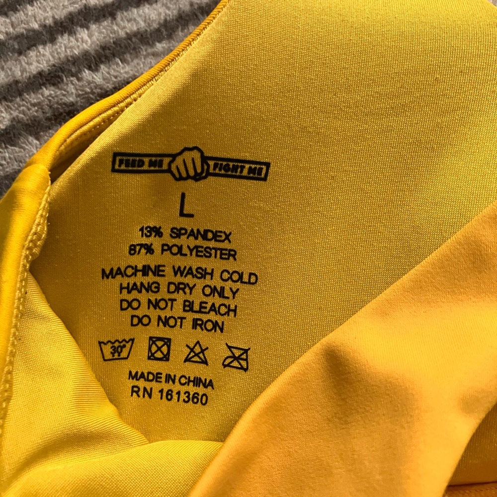 Yellow Sports Bra - Picture 3 of 3
